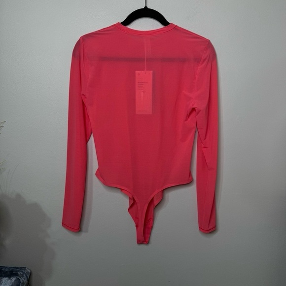 Lululemon Nulu Mesh Long Sleeve Crew Neck Bodysuit Glaze Pink Size XL NWT - Picture 7 of 14